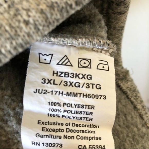 Wrangler Oatmeal 1/3 Snap Up Button Mock Neck Fleece Sweater Men Size 3XL - Picture 10 of 11